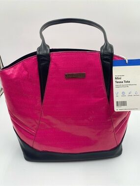 Rareform Mini Tessa Tote NWT - Hot Pink with Black Trim